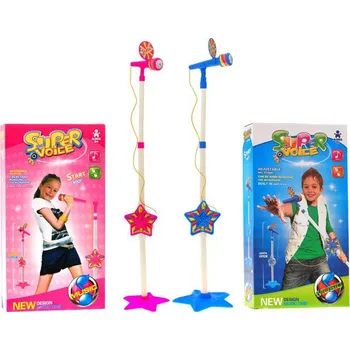 Hudební nástroj pro děti Dětský mikrofon s MP3 připojením na stojanu (Dětský mikrofon na stojanu s MP3 připojením)