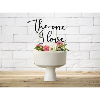 Party dekorace Napichovátko - černé - THE ONE I LOVE -1ks