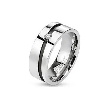 Módní doplněk Šperky4U Pánský ocelový prsten - velikost 67 - OPR1476-67