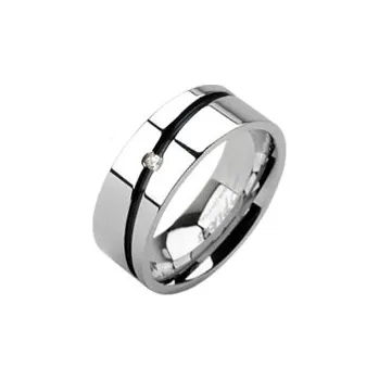 Prsten Spikes USA Pánský snubní ocelový prsten, šíře 8 mm, vel. 70 - velikost 70 - OPR1389-70