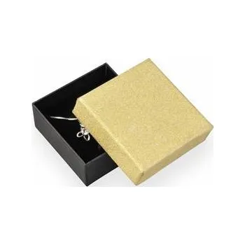 Dárková krabička Šperky4U Dárková krabička, zlatá/černá - KR0152-GD