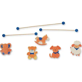 Dřevěná hračka Mertens Dřevěné hračky - Závěsný kolotoč - 3D - zvířátka