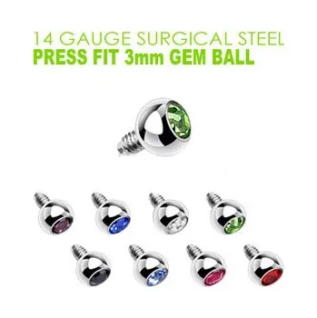 Piercing Šperky4U Microdermal závit 1,6 mm, rozměr 3 mm - MD01029-R