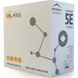 Solarix kabel CAT5E UTP drát gelový 305m PE venkovní, SXKD-5E-UTP-PEG