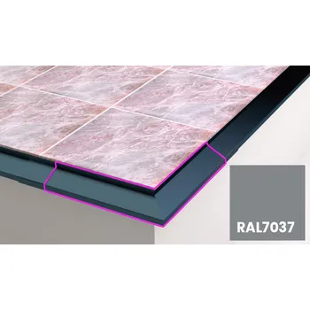 Stavební profil Roh k balkonové liště s okapničkou Cezar lakovaný hliník šedý RAL 7037 21,8cm