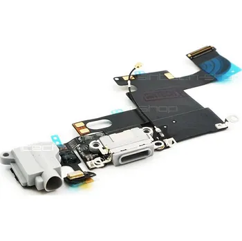 OEM iPhone 6 nabíjecí konektor Lightning se sluchátkovým jackem a mikrofonem, bílý