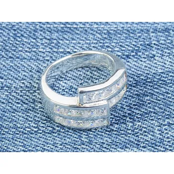 Prsten Prsten se zirkony stříbro Ag 925/1000 7,2g