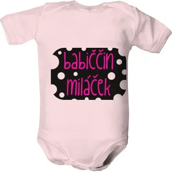 Kojenecký body Dětské body Long s potiskem Babiččin miláček dětské