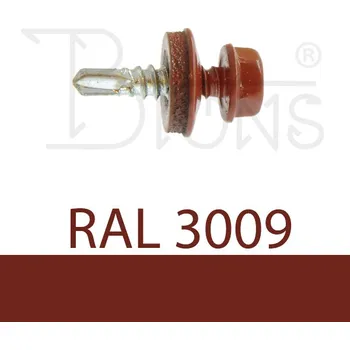 Šroub Samovrtný šroub TEX 4,8 x 19 červenohnědý RAL 3009