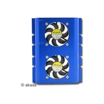 PC ventilátor Akasa AK-HD-BL chladič HDD 2x 5cm fan modrý