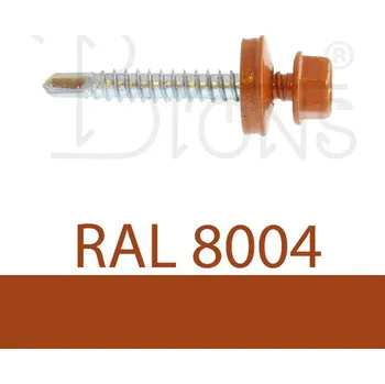 Šroub Samovrtný šroub TEX 4,8 x 35 cihlově červený RAL 8004
