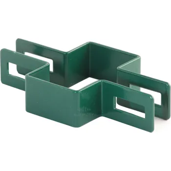 Příslušenství pro plot Příchytka panelu na sloupek 60x40 mm, průběžná, zelená