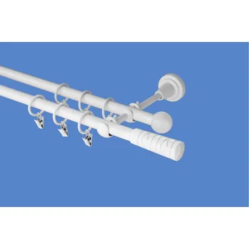 Garnýž Garnýž kovová 200 cm dvouřadá - dvojitá 16 torino bílá