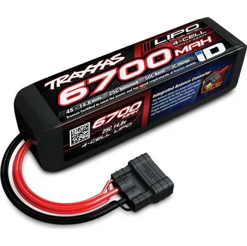 RC model letadla Traxxas LiPo baterie 14.8V 6700mAh 25C iD