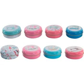 Dárková krabička Plechová krabička na šitíčko 6x2.5/12dr.