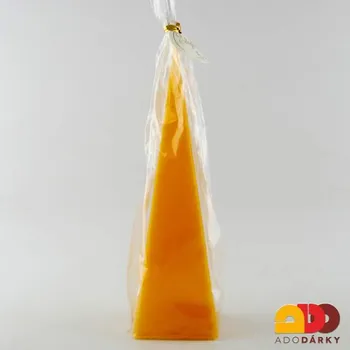 Svíčka Svíčka jehlan Žlutá 24 cm