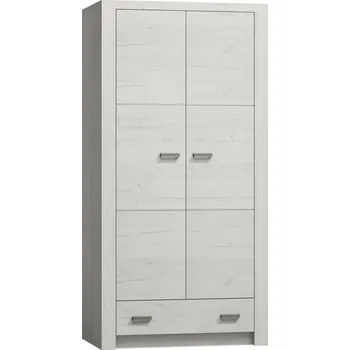 Šatní skříň Skříň šatní dvoudvéřová kraft bílý INDIANAPOLIS I1