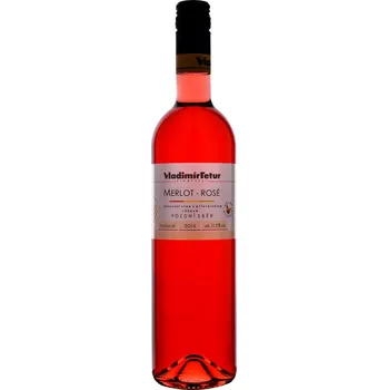 Víno Vinařství Vladimír Tetur Merlot rosé 2016 pozdní sběr 0,75 l