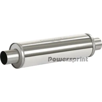 Powersprint koncový výfukový tlumič kulatý, vnější průměr příruby 65mm, celková délka 470mm