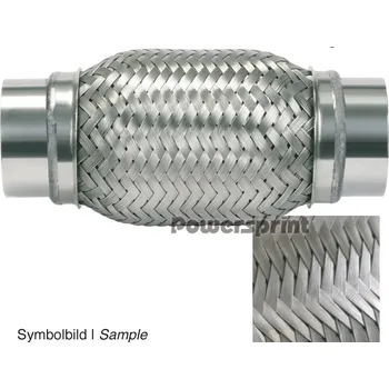 Výfuková trubka Powersprint flexibilní dvojitě pletená spojka s přírubou DD/B, vnější průměr 70 mm, celková délka 250 mm
