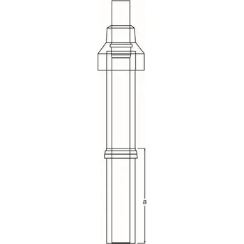Kouřovod ALMEVA LIK střešní nástavec nastavitelný 1600mm 80/125, černá