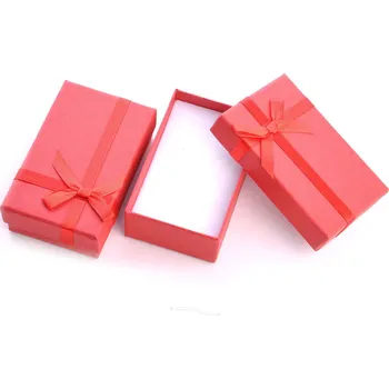 Dárková krabička Dárková krabička červená s mašlí 8 x 5cm