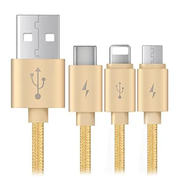Datový kabel Baseus 3 in 1 Micro USB + Lightning + Type-C kabel 2.1A