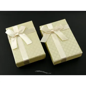 Dárková krabička Dárková krabička s mašlí (smetanový odstín) 8 x 5cm