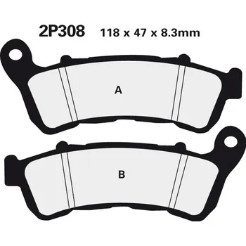 Brzda pro motocykl Honda XL 1000 V Varadero ABS (04-) brzdové destičky přední NISSI