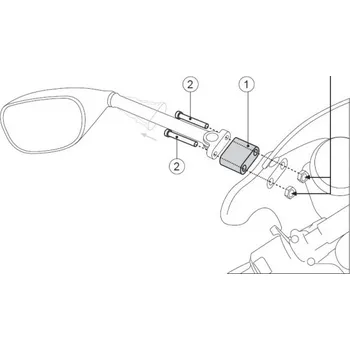 Zrcátko pro motocykl Suzuki GSX 750 F (98-02) - rozšíření zrcátek