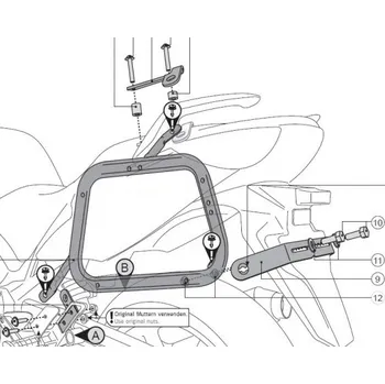 Zavazadlo na motocykl Honda CBF 500 (04-06) boční nosič EVO SW-Motech