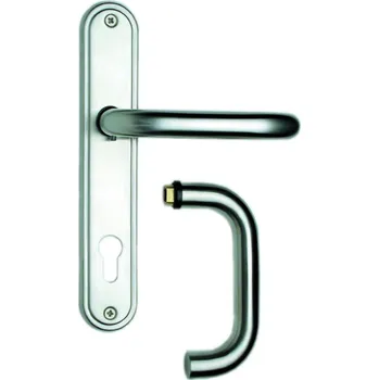 Rostex Uran štítové dveřní kování - klika-klika pro klíč 72mm Nerez