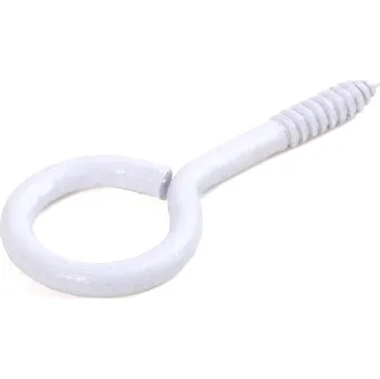 Spojovací materiál Oko s vrutem bílý lak - 3.6/14/30mm