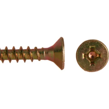 Vrut Vrut UniQuadrex ZnŽl, zapuštěná hlava - 4.0x45 částečný závit