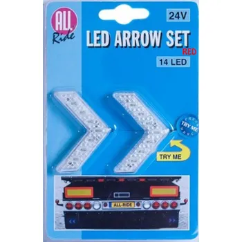 Přídavný světlomet Poziční šipky 24V 14 LED červené