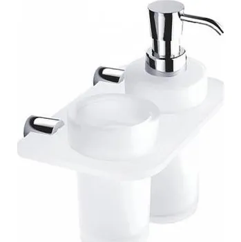 Držák na kartáček NIMCO BORMO IXI dvojitý držák dávkovače a sklenky