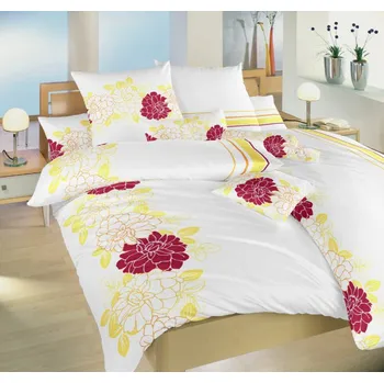 Povlečení Povlečení Amsterdam červený Krep 1ks 140x200 cm plus 1ks 70x90 cm