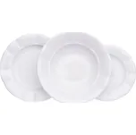 Bílé porcelánové talíře, český porcelán, G. Benedikt, 18 dílná