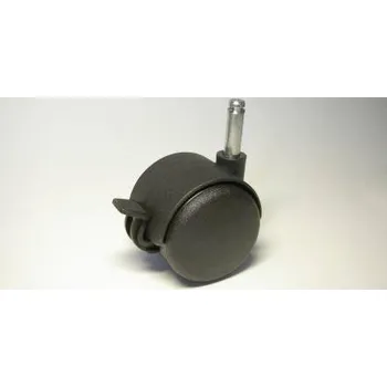 Nábytkové kolečko typu BA + čep 8x28mm, celoplastové, průměr 50, černé, brzda