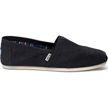 Toms Black Canvas Core Classics Alpargatas černá Dámské slipry Toms Black Canvas Core Classics Alpargatas černá