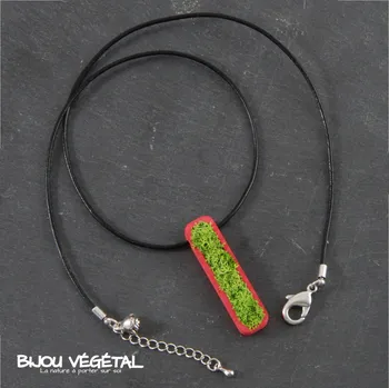 Náhrdelník Živé šperky - Náhrdelník Jardiniere růžový s lišejníkem