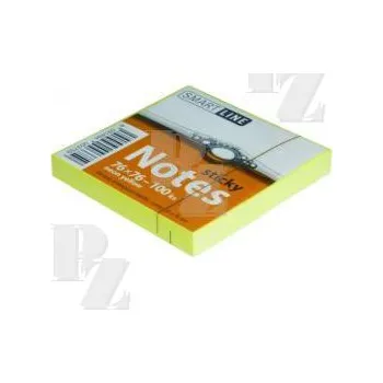 Samolepící bloček 76x76 mm 100l. neonově žlutý