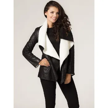 Dámský kabát Asymetrický kabátek Depare černý