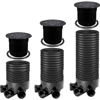 podlahová vpusť OSMA kanalizační šachta 315x2000 mm vícevtoková KG 160 poklop teleskopický plný - 40t