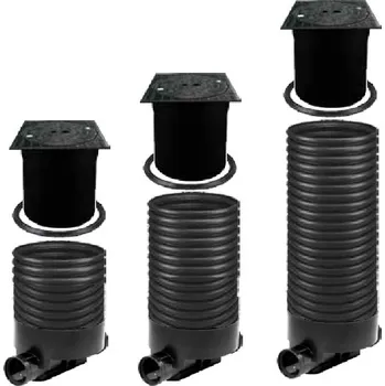 podlahová vpusť OSMA kanalizační šachta 315x1000 mm průchozí KG 160 poklop teleskopický plný - 12,5t