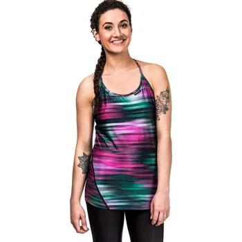 Horsefeathers Jeanna Striprs SW656B růžová zelená černá Dámské tričko Horsefeathers Jeanna Striprs SW656B růžová zelená černá