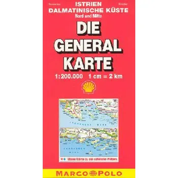 Dalmatinischen kuste die general karte 1:200 000