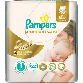 Pampers Premium Care 1 Newborn 2-5 kg, 22 ks
