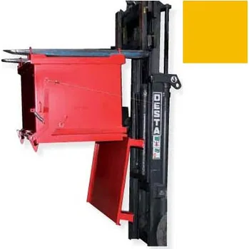 Odpadkový koš Kontejner s výklopným dnem, 2000 litrů, žlutá, plné stěny