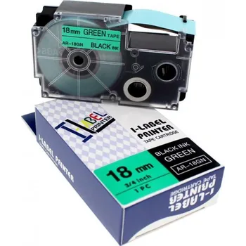 Pásek do tiskárny Kompatibilní páska s Casio XR-18GN1, 18mm x 8m